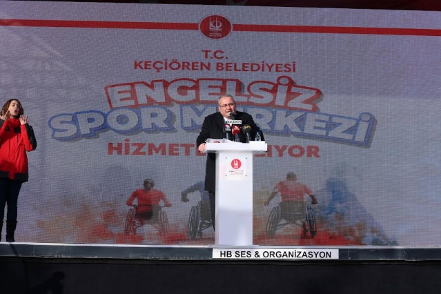 KEÇİÖREN'DE ENGELSİZ SPOR MERKEZİ AÇILDI