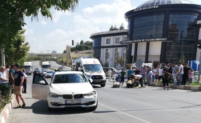 Bilecik'te otomobilin çarptığı yaya yaralandı