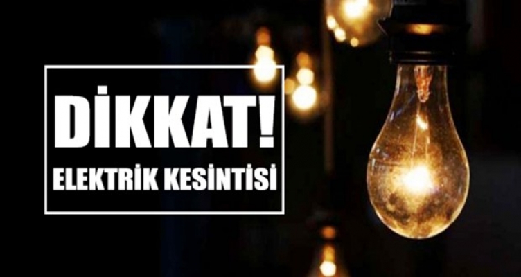 Dikkat: Elektrik kesintisi