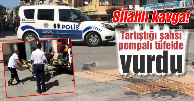 Tartıştığı kişiyi tüfekle vurdu