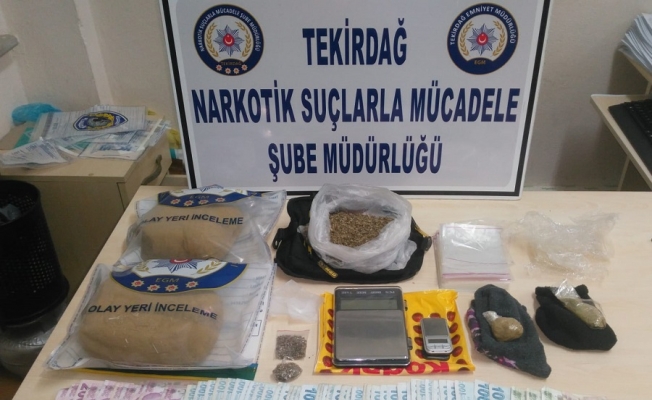 Tekirdağ'da 2 kilo 20 gram esrar ele geçirildi