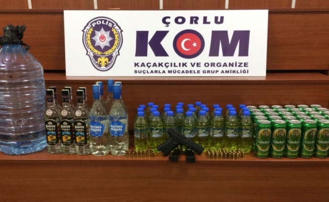 Tekirdağ'da kaçak içki operasyonu