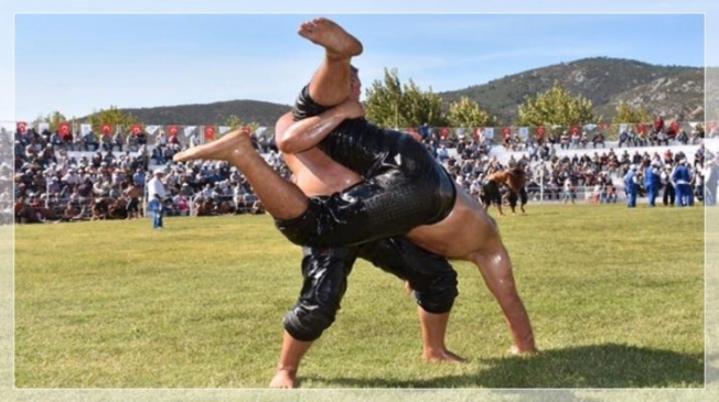 Bigadiç'te yağlı pehlivan güreşleri yapıldı