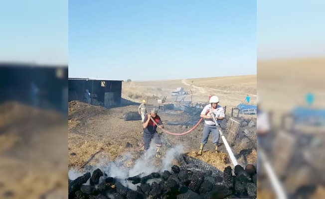 Çanakkale'de ahır yangını