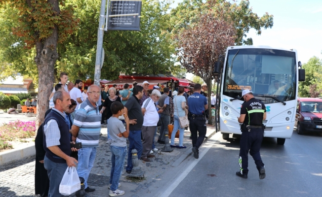 Edirne'de minibüsün çarptığı kadın yaralandı