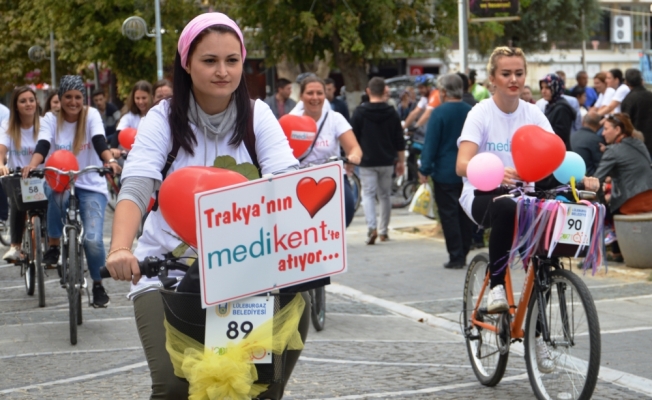 Kalp hastalıklarına dikkat çekmek için pedal çevirdiler