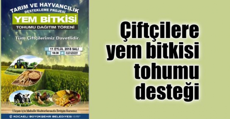 Kocaeli'de çiftçilere tohum desteği