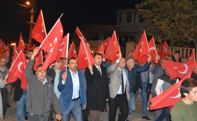 Ayvacık'ta Cumhuriyet Yürüyüşü yapıldı