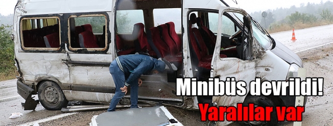 Edirne'de minibüs devrildi: 13 yaralı