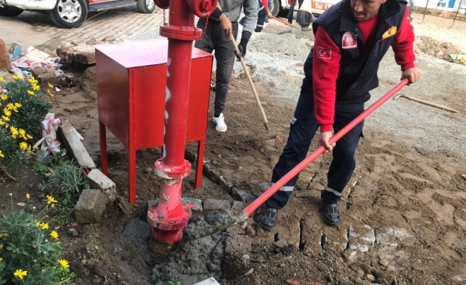 Ayvalık'ta itfaiyeden akıllı çözüm