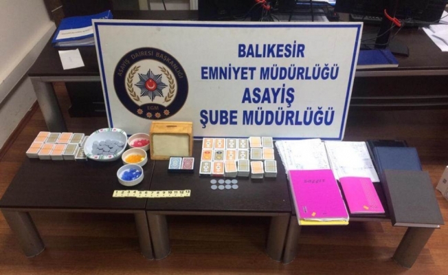 Balıkesir'de kumar operasyonu