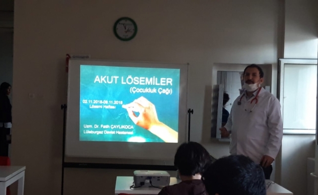 Sağlık çalışanlarına lösemi eğitimi