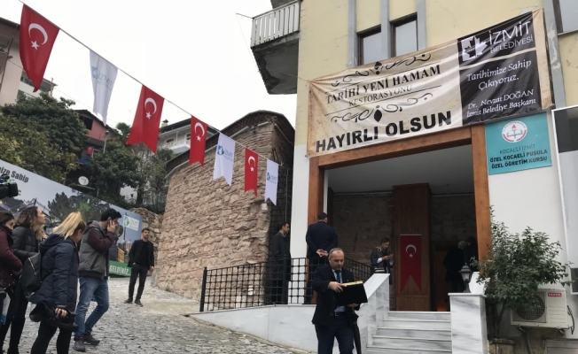 Üzerinde apartman bulunan tarihi hamam restore edildi