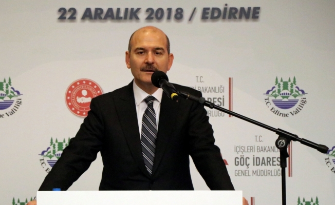 İçişleri Bakanı Soylu Edirne'de