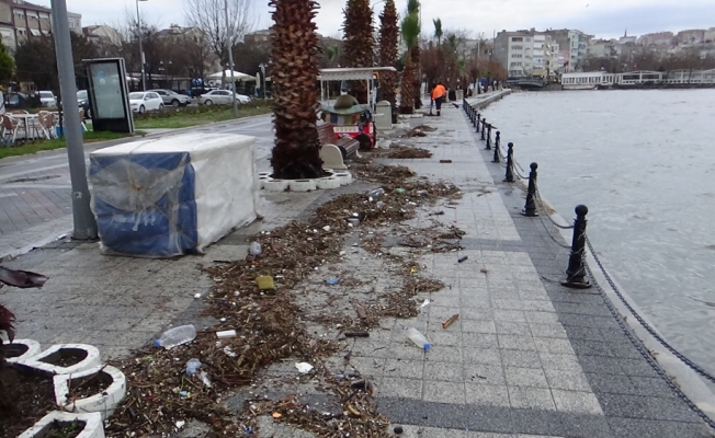 Silivri'de kıyı temizliği