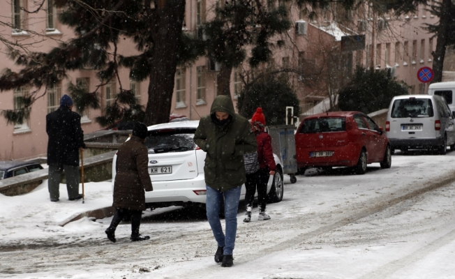 Tekirdağ'daki kar yağışı