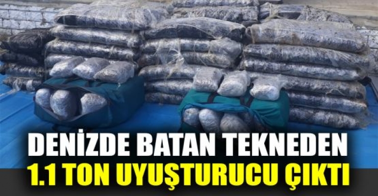 Denizde batan tekneden 1,4 ton uyuşturucu çıktı