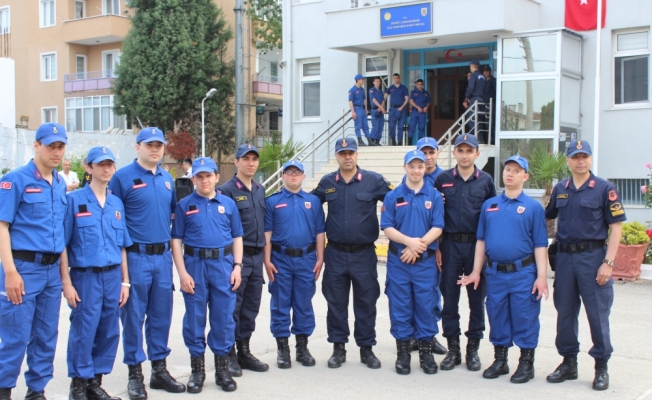 Sakarya'da engellilerin bir günlük askerlik sevinci