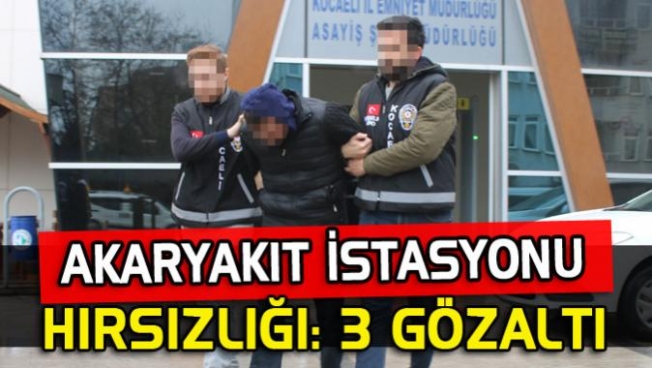 Gebze'de  akaryakıt istasyonundan hırsızlık