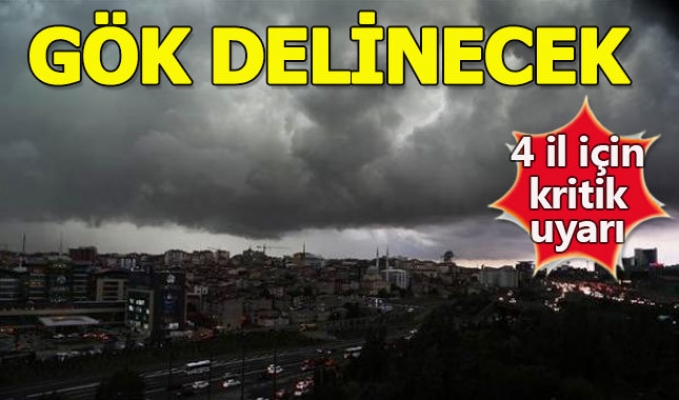 Meteorolojiden 4 il için sağanak uyarısı