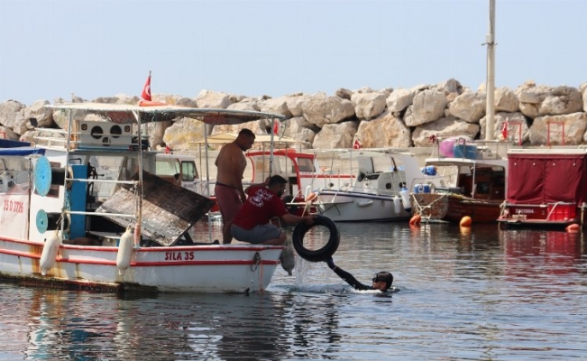 İzmir Özdere'de kıyı ve sualtı temizliği