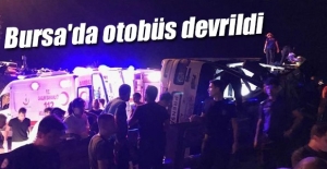 Bursa'da otobüs devrildi: 1Ölü 38 yaralı