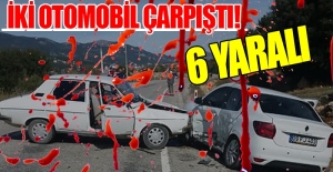 İki otomobil çarpıştı: 6 yaralı