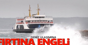 Kuzey Ege'de deniz ulaşımına fırtına engeli