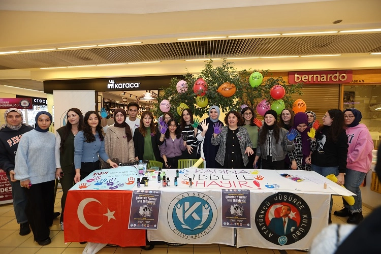 Kayseri Büyükşehir'den kadına şiddete karşı farkındalık